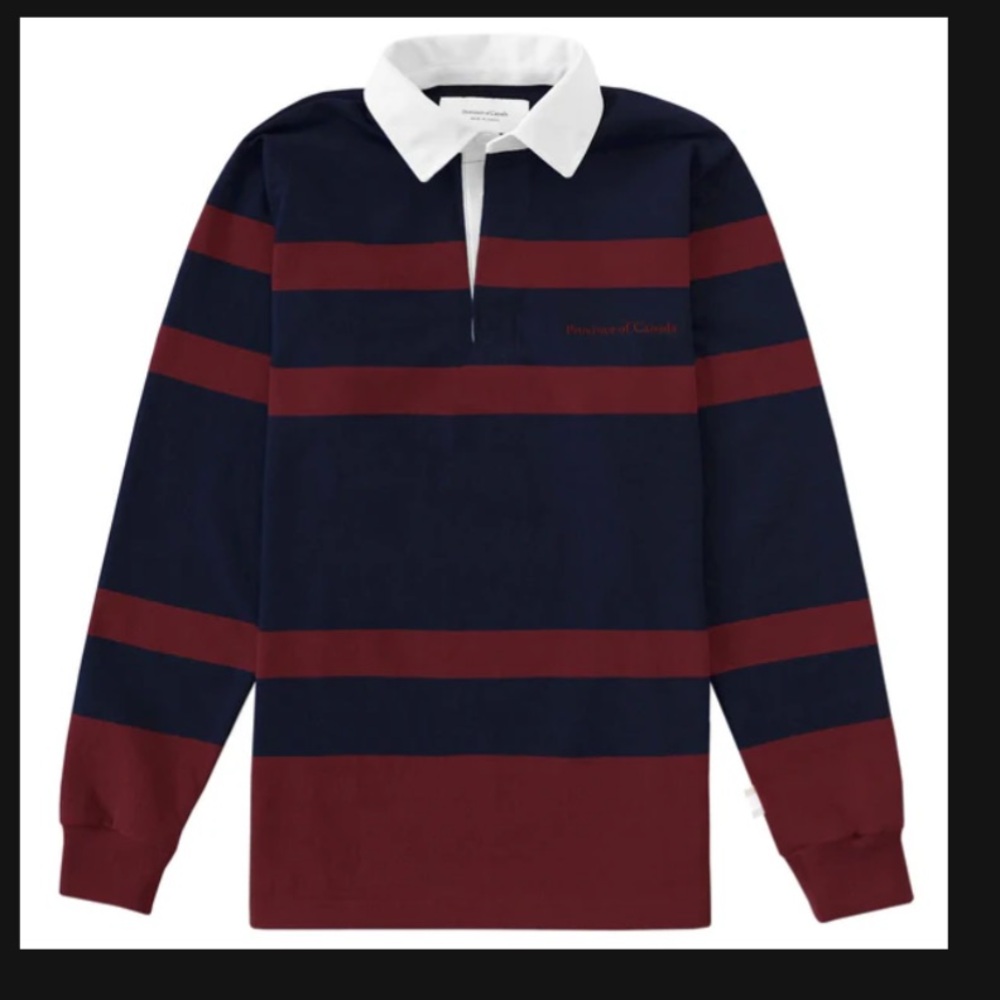Billie Striped Rugby Shirt with Red and Navy